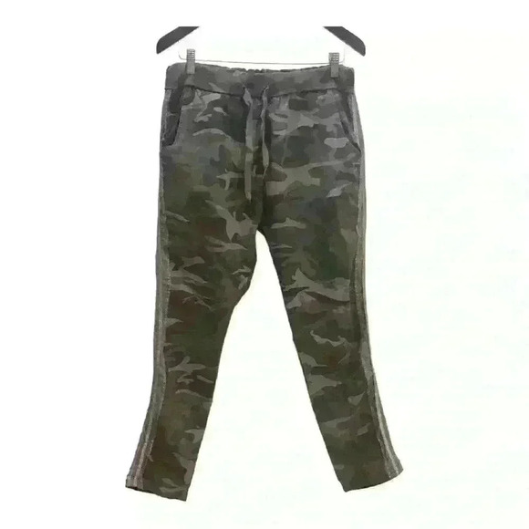 The Clothing Cove Camo Pants Cuffed Hem Stretch Drawstring Italy - Picture 2 of 10